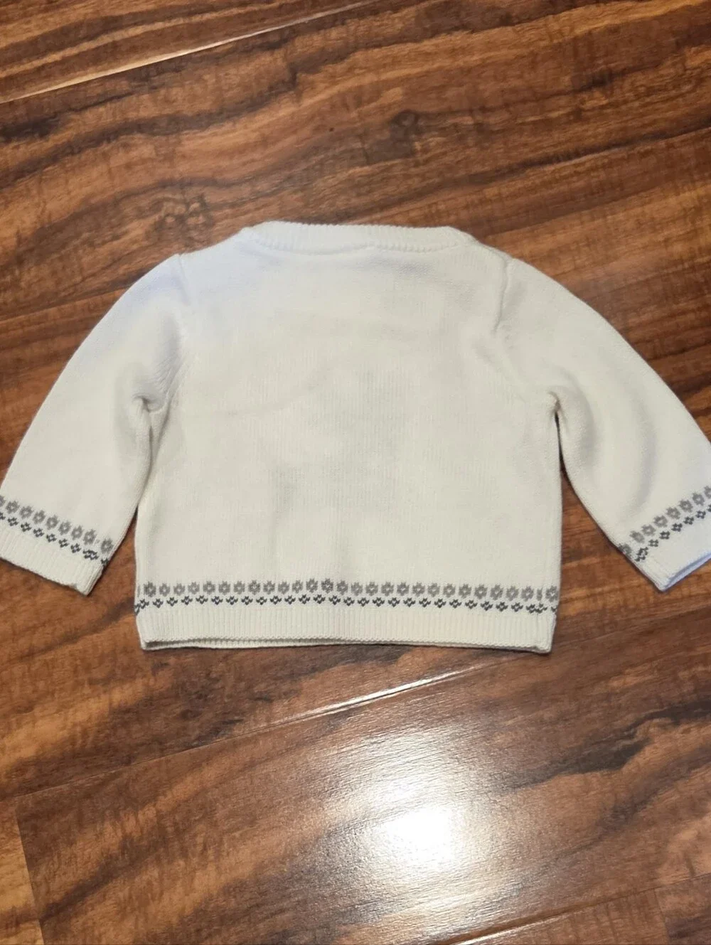 Janie and Jack NWT 0-3 months ivory/gray fair isle reindeer sweater & pants set